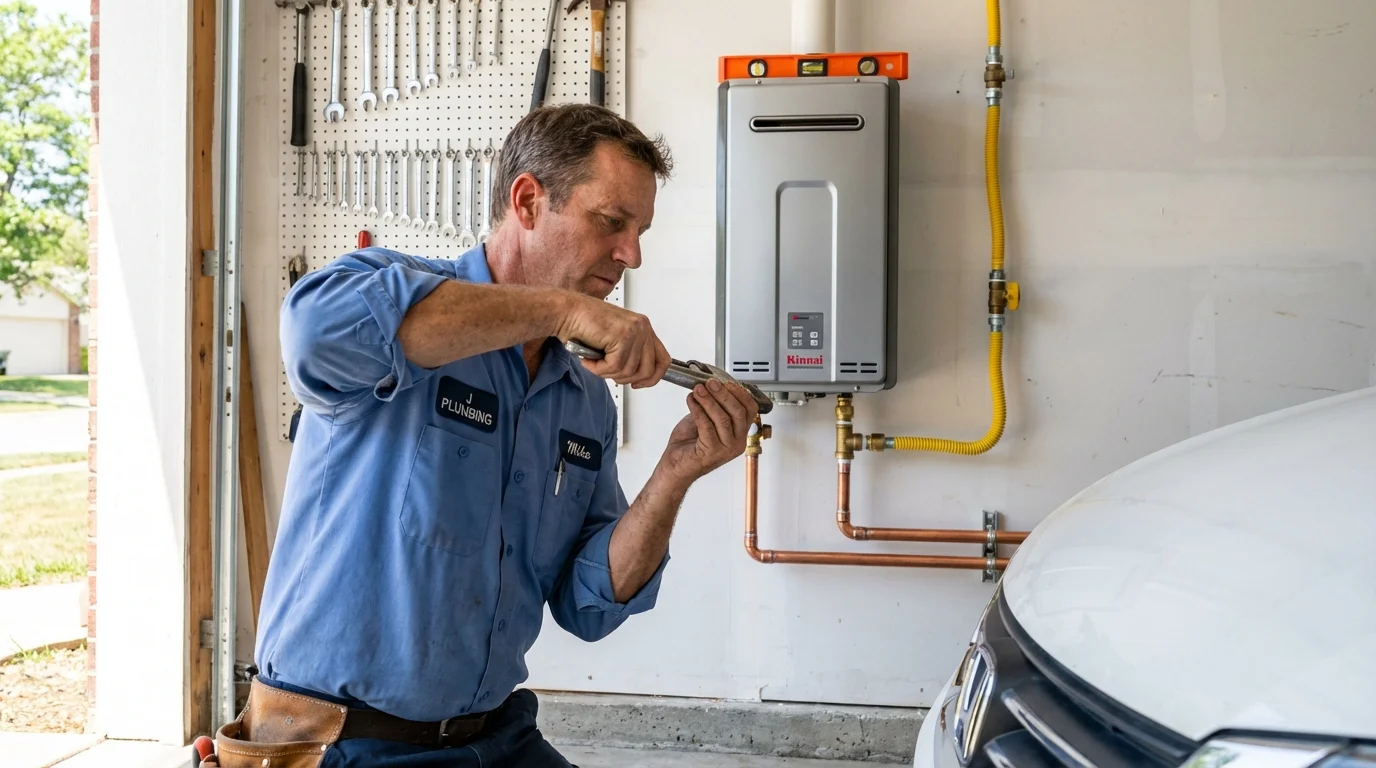 Tankless water heater installation by a Johns Plumbing LLC plumber in Palouse